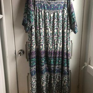 Vermont Country Store 100% Cotton Mumu Lounger - 3X